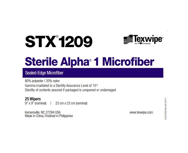 Microfibre stérile Texwipe